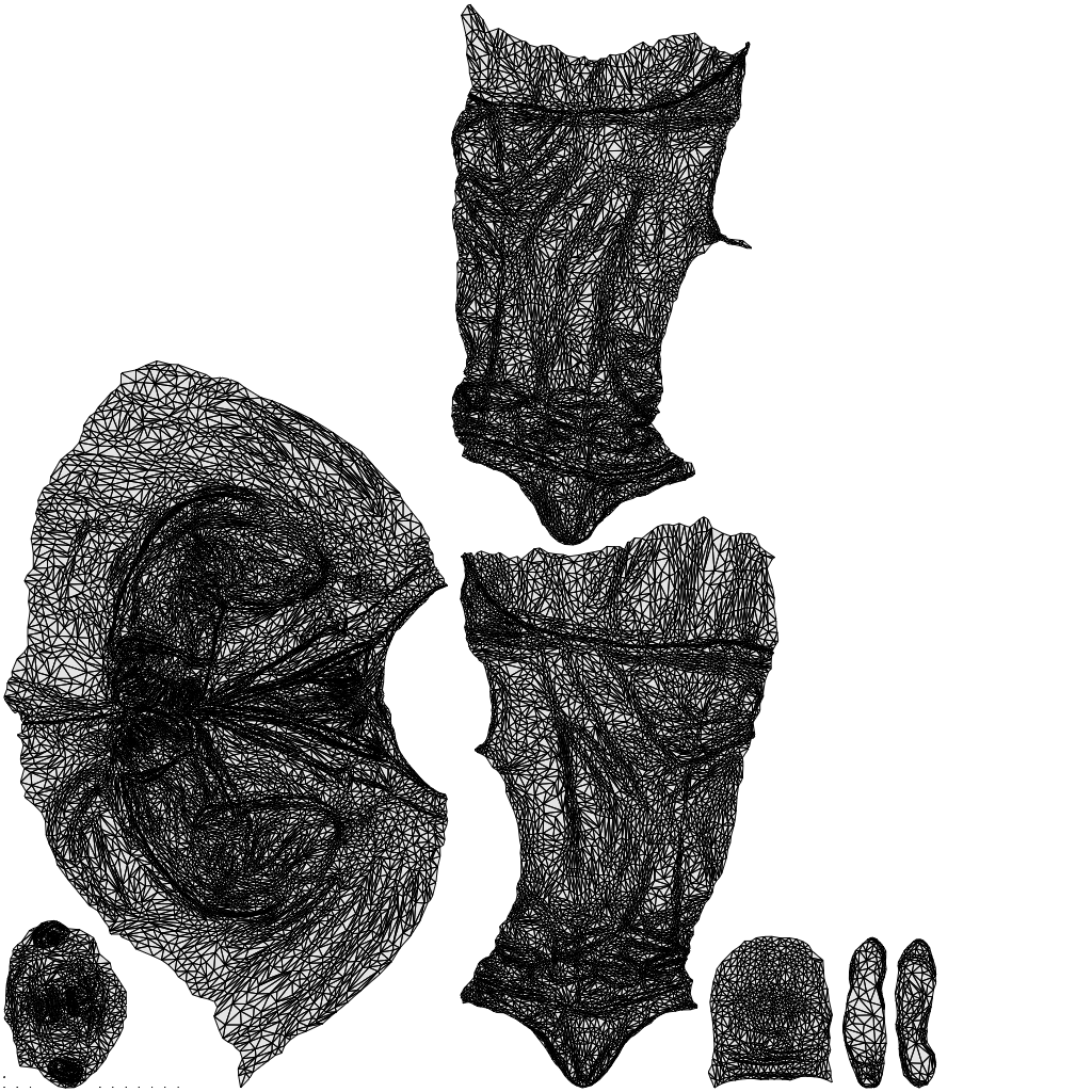 3D human model man business, photogrammetry scanned person for archviz, wireframe top-down view