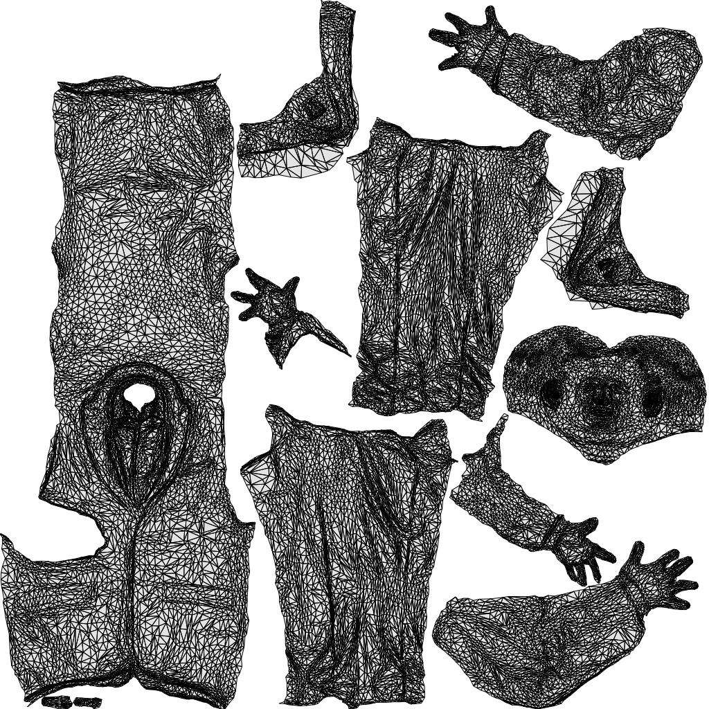 3D human model man formal standing, photogrammetry scanned person for archviz, wireframe top-down view