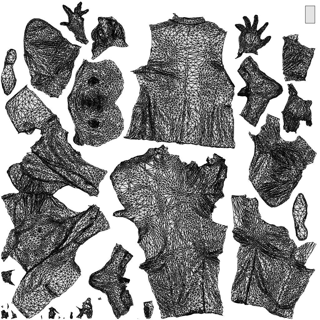 scanned 3D man business, photogrammetry people for Enscape and V-Ray, wireframe top-down view