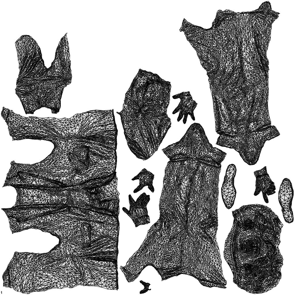 realistic 3D man business, scanned archviz people for Blender and 3ds Max, wireframe top-down view