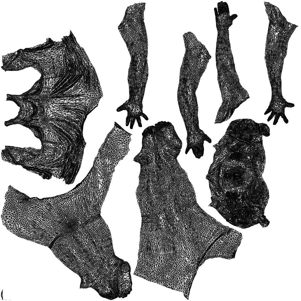 realistic 3D people woman sport, render-ready for V-Ray and Corona, FBX OBJ, wireframe top-down view