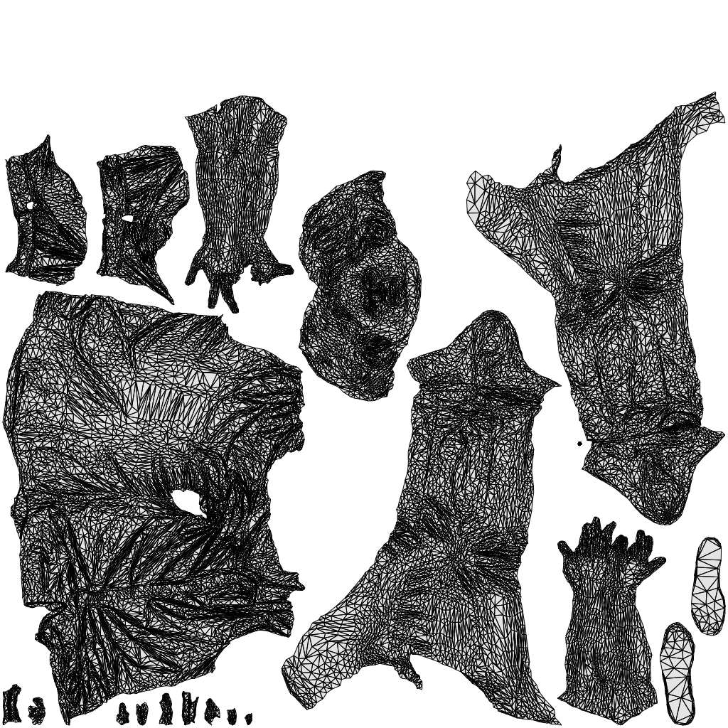 realistic 3D man casual driving, scanned archviz people for Blender and 3ds Max, wireframe top-down view