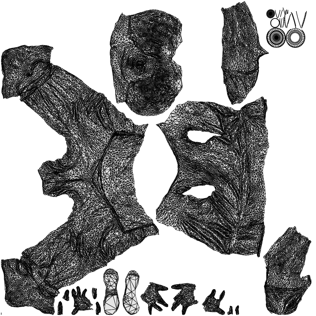 realistic 3D human man standing, archviz people FBX OBJ for Blender, wireframe top-down view