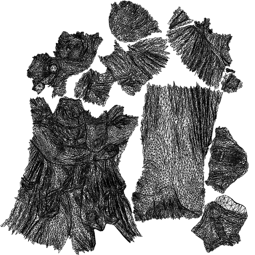 realistic 3D people woman casual standing, render-ready for V-Ray and Corona, FBX OBJ, wireframe top-down view