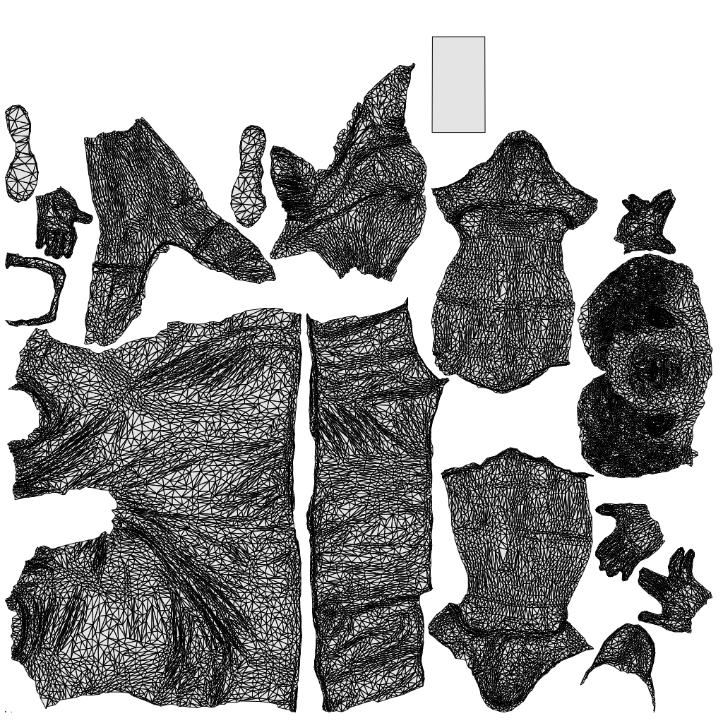 3D scanned man sport, photorealistic archviz people for Enscape and SketchUp, wireframe top-down view