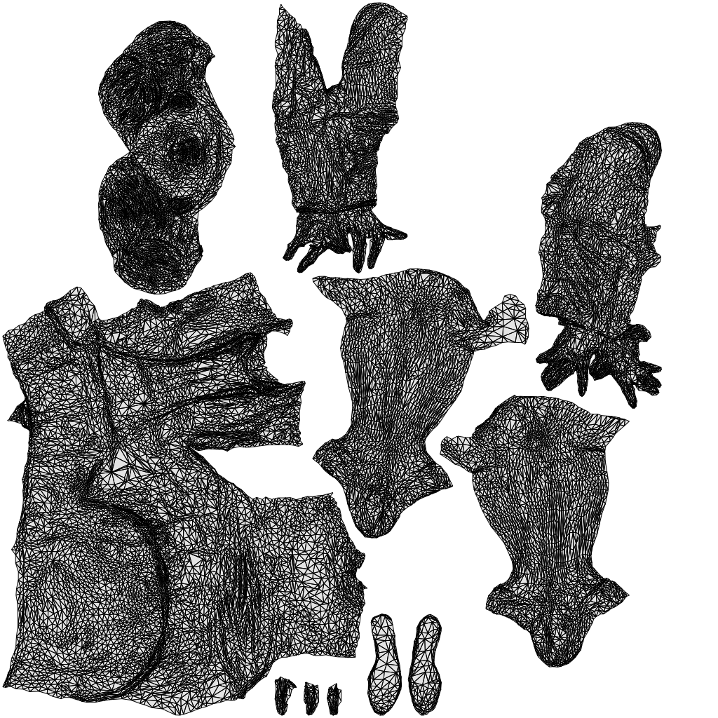 3D people model woman business sitting, scanned human for 3ds Max rendering, wireframe top-down view