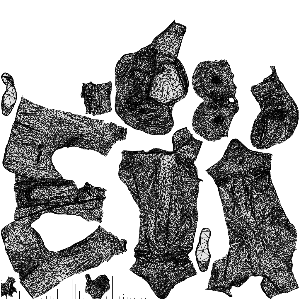 scanned 3D senior man business, photogrammetry people for Enscape and V-Ray, wireframe top-down view