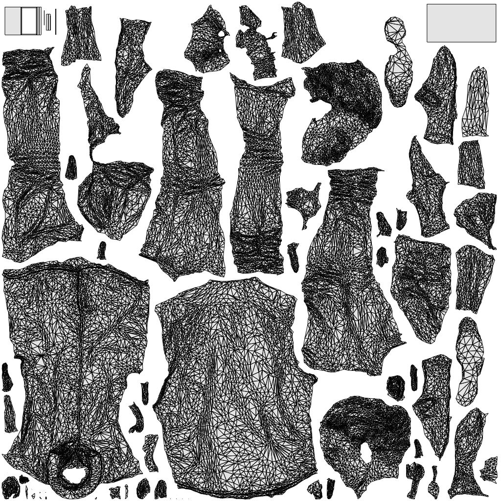 scanned 3D man casual standing, photogrammetry people for Enscape and V-Ray, wireframe top-down view