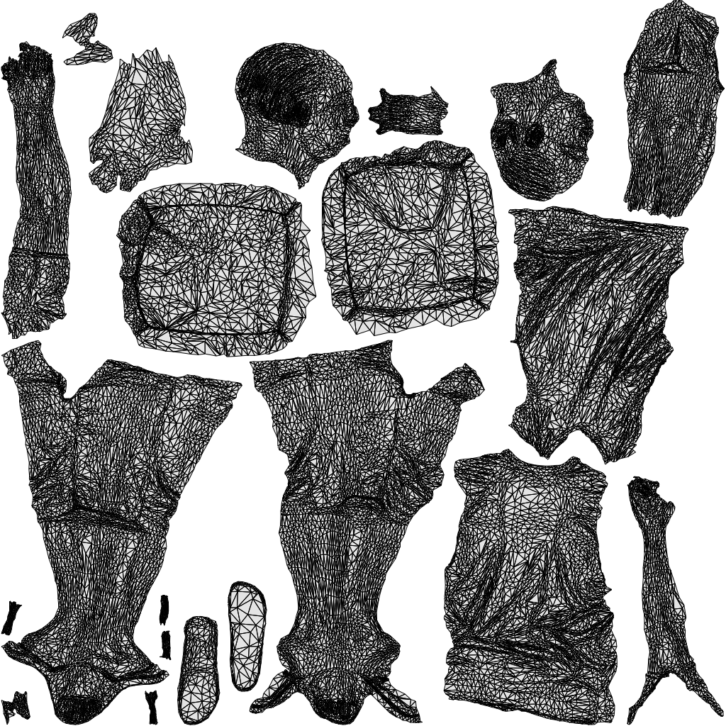 3D scanned boy shopping casual, photorealistic archviz people for Enscape and SketchUp, wireframe top-down view