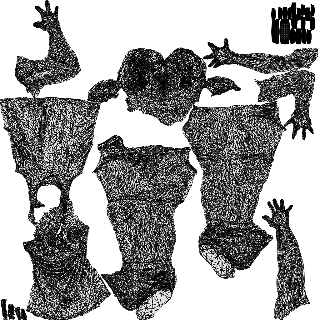 photogrammetry 3D girl sport, realistic human model archviz FBX, wireframe top-down view
