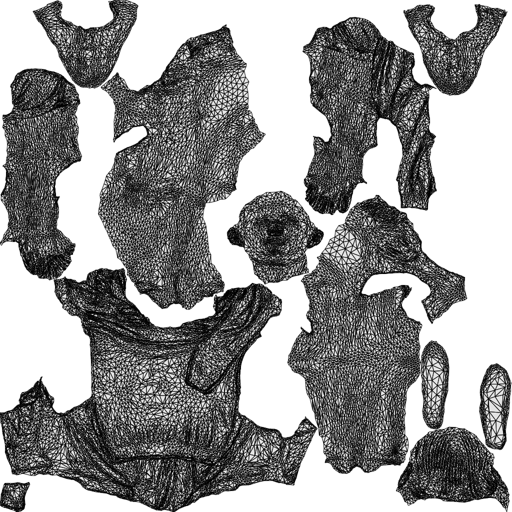 realistic 3D people boy kids, render-ready for V-Ray and Corona, FBX OBJ, wireframe top-down view