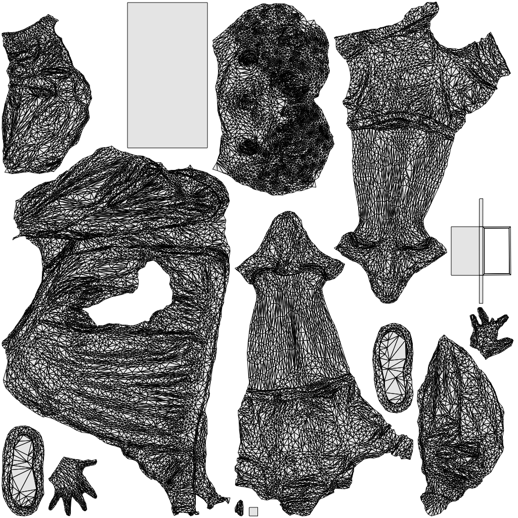 scanned 3D boy casual mix, photogrammetry people for Enscape and V-Ray, wireframe top-down view