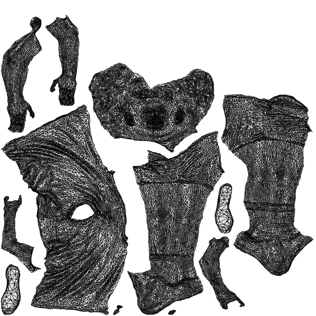 realistic 3D girl casual kids, scanned archviz people for Blender and 3ds Max, wireframe top-down view