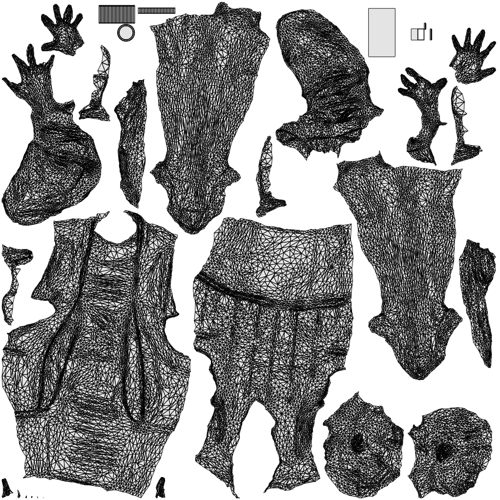 scanned 3D woman business, photogrammetry people for Enscape and V-Ray, wireframe top-down view