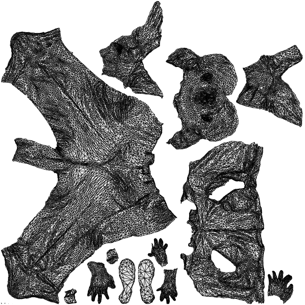 realistic 3D people girl kids, render-ready for V-Ray and Corona, FBX OBJ, wireframe top-down view