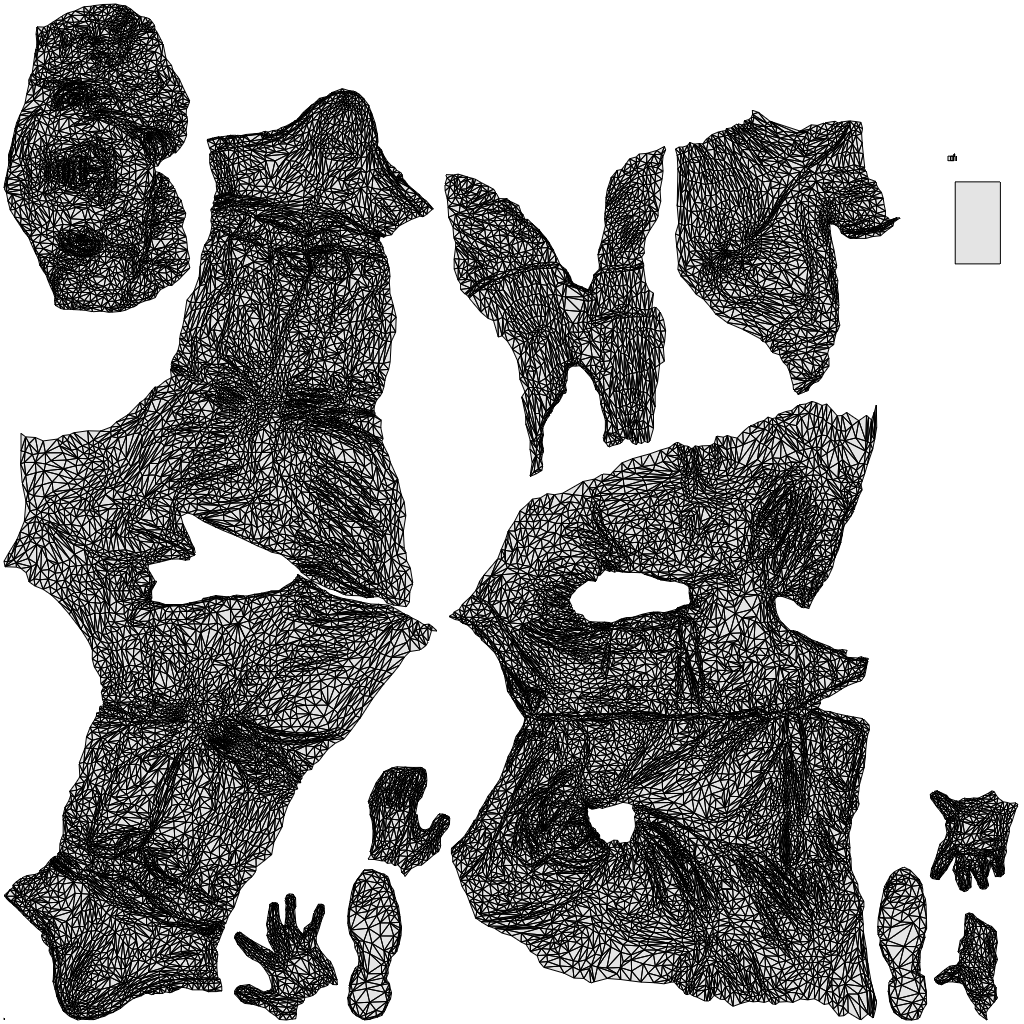 3D human model man business, photogrammetry scanned person for archviz, wireframe top-down view