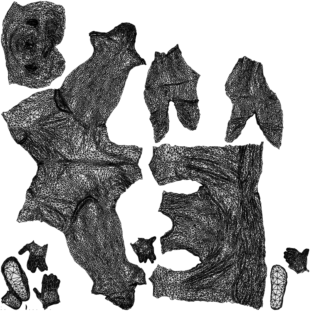 realistic 3D people man walking, render-ready for V-Ray and Corona, FBX OBJ, wireframe top-down view