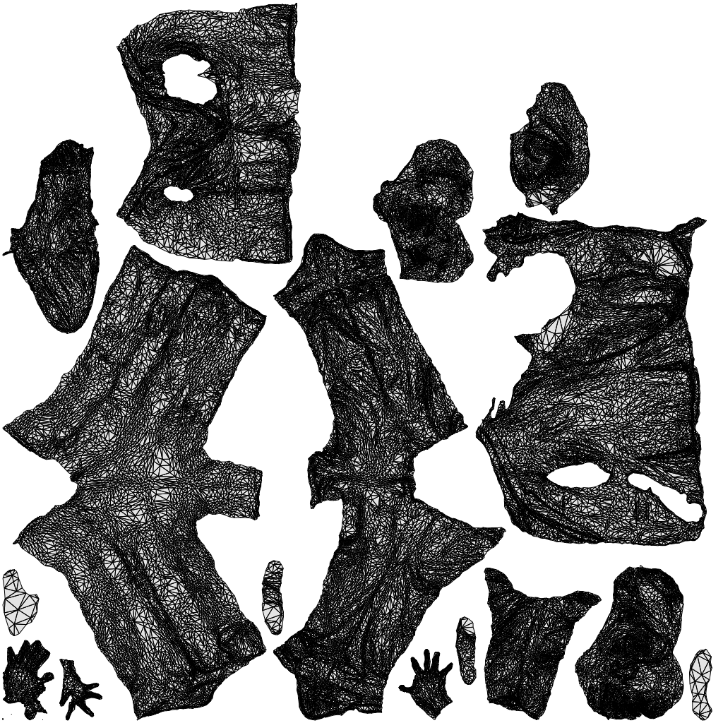 3D people model woman business, scanned human for 3ds Max rendering, wireframe top-down view