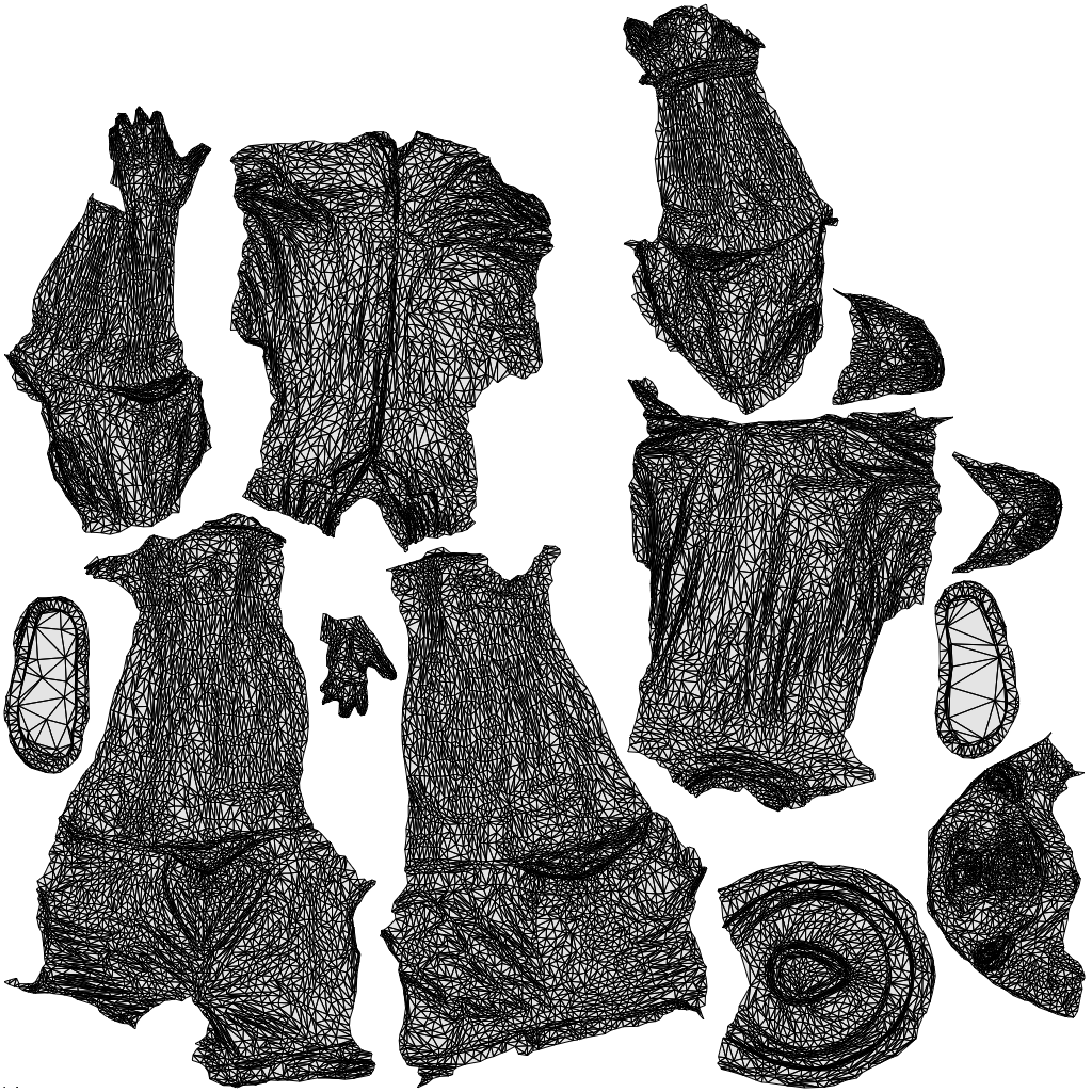 scanned 3D man standing, photogrammetry people for Enscape and V-Ray, wireframe top-down view