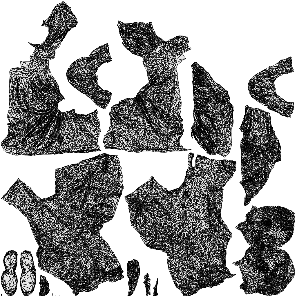 3D human model man casual standing, photogrammetry scanned person for archviz, wireframe top-down view