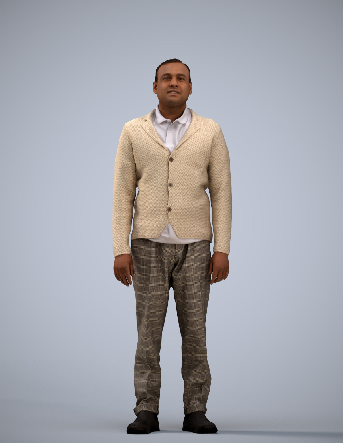 realistic 3D people man business standing, render-ready for V-Ray and Corona, FBX OBJ