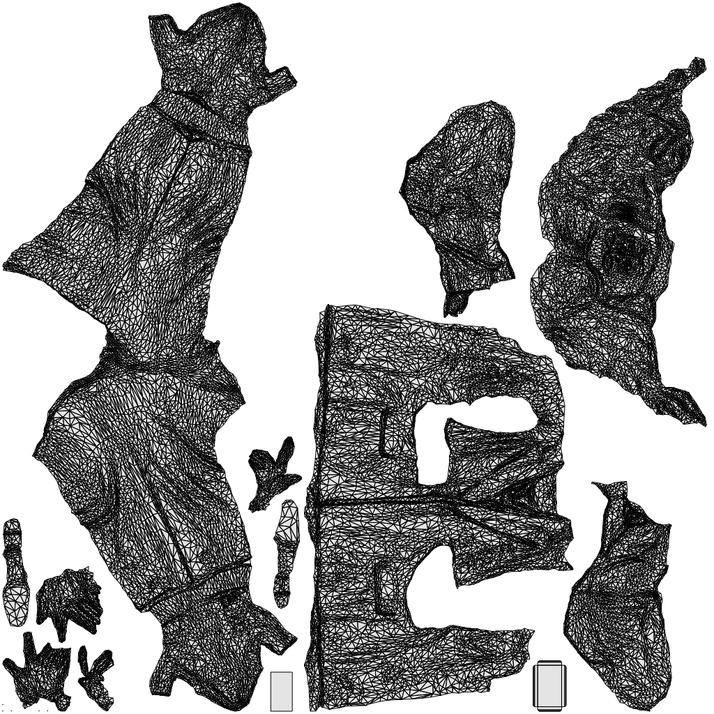 3D human model woman business, photogrammetry scanned person for archviz, wireframe top-down view
