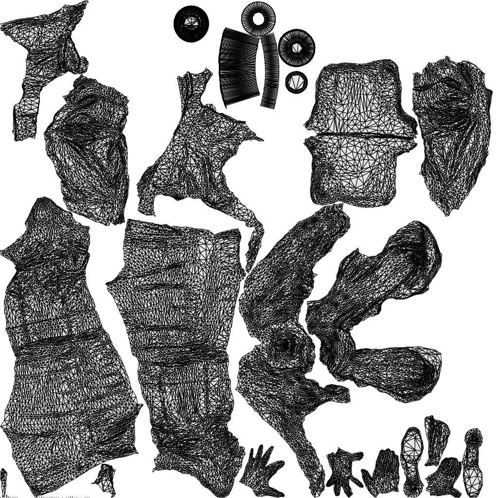 3D human model woman casual standing, photogrammetry scanned person for archviz, wireframe top-down view