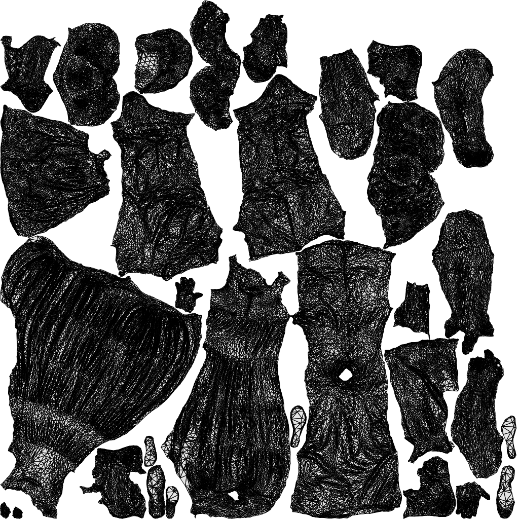 3D people model girl casual kids, scanned human for 3ds Max rendering, wireframe top-down view