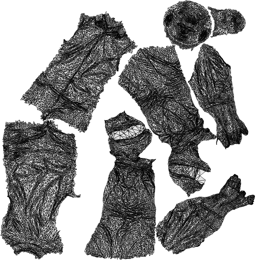 realistic 3D man casual walking, scanned archviz people for Blender and 3ds Max, wireframe top-down view