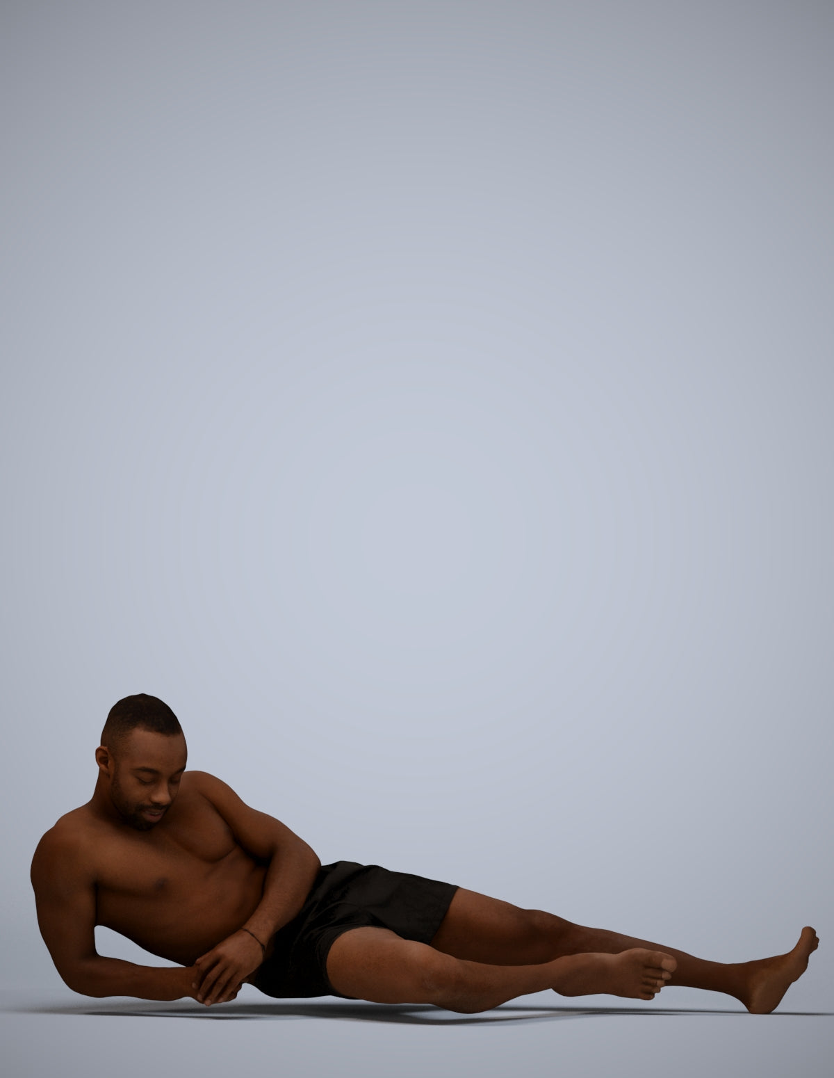3D people model man pool, scanned human for 3ds Max rendering