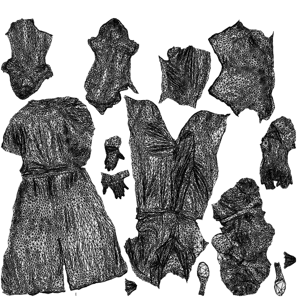 3D human model woman casual standing, photogrammetry scanned person for archviz, wireframe top-down view