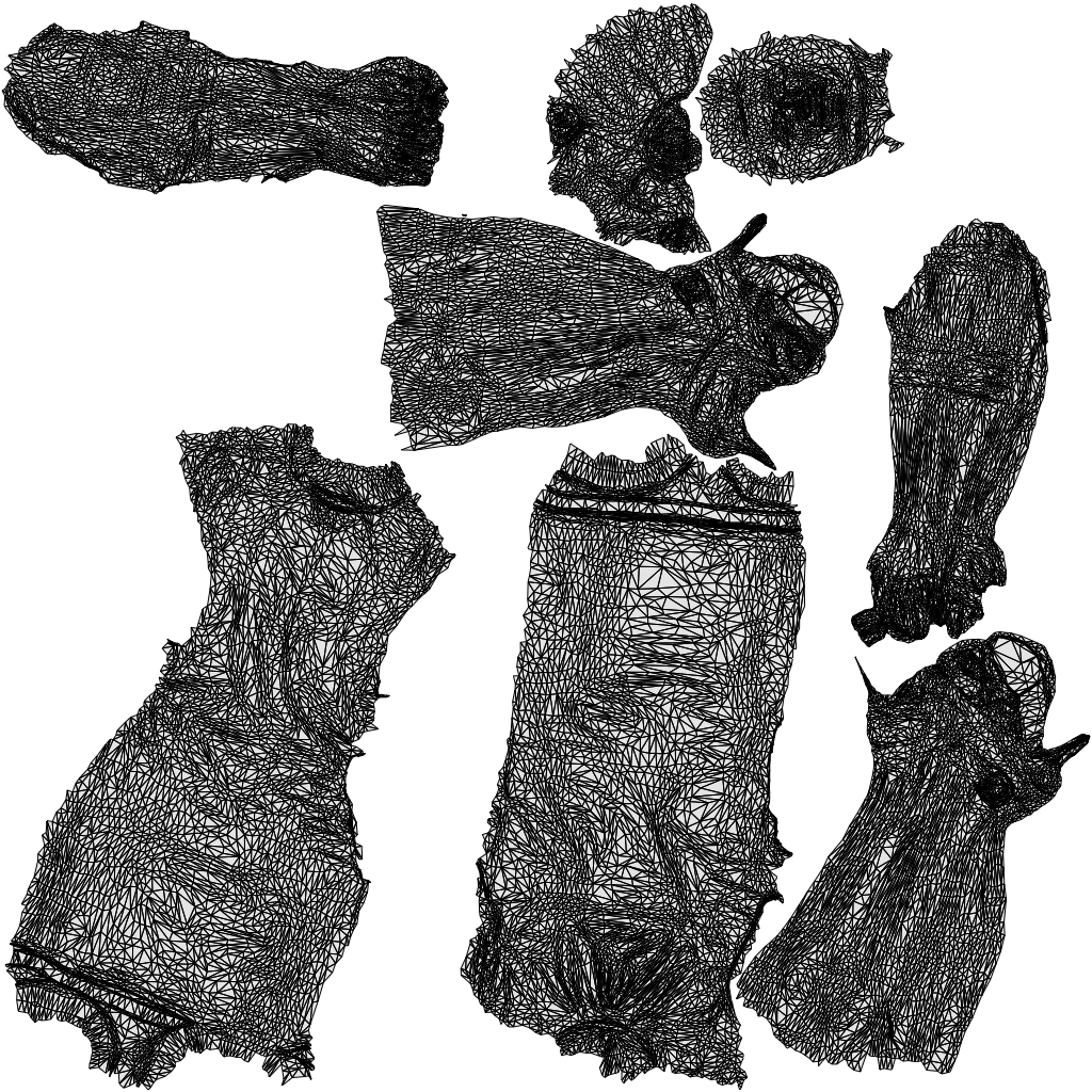 realistic 3D people woman business standing, render-ready for V-Ray and Corona, FBX OBJ, wireframe top-down view