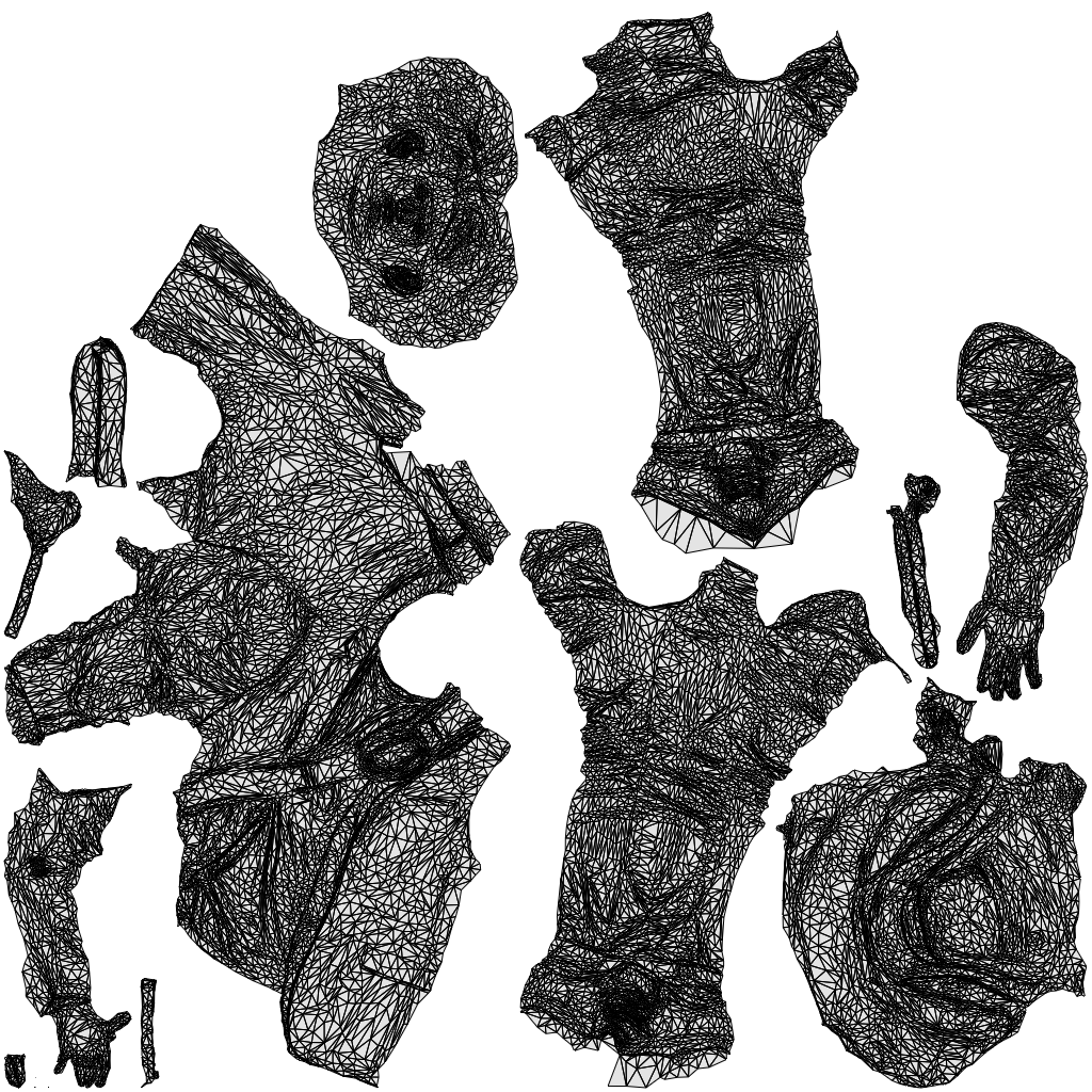 3D scanned man standing casual, photorealistic archviz people for Enscape and SketchUp, wireframe top-down view