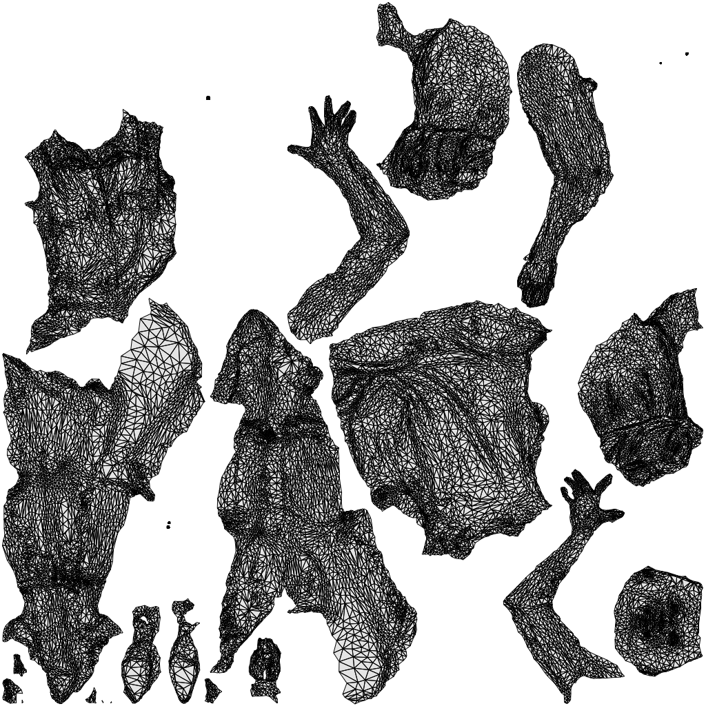 realistic 3D people woman casual sitting, render-ready for V-Ray and Corona, FBX OBJ, wireframe top-down view