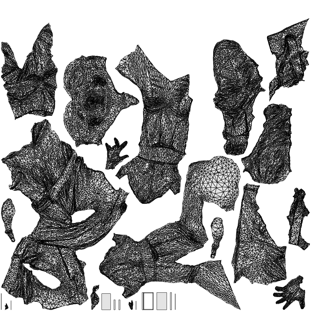 3D human model woman business, photogrammetry scanned person for archviz, wireframe top-down view