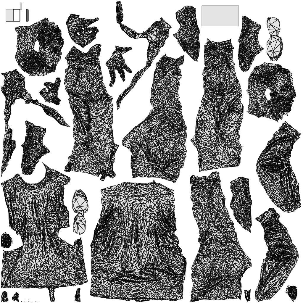 realistic 3D people man casual standing, render-ready for V-Ray and Corona, FBX OBJ, wireframe top-down view