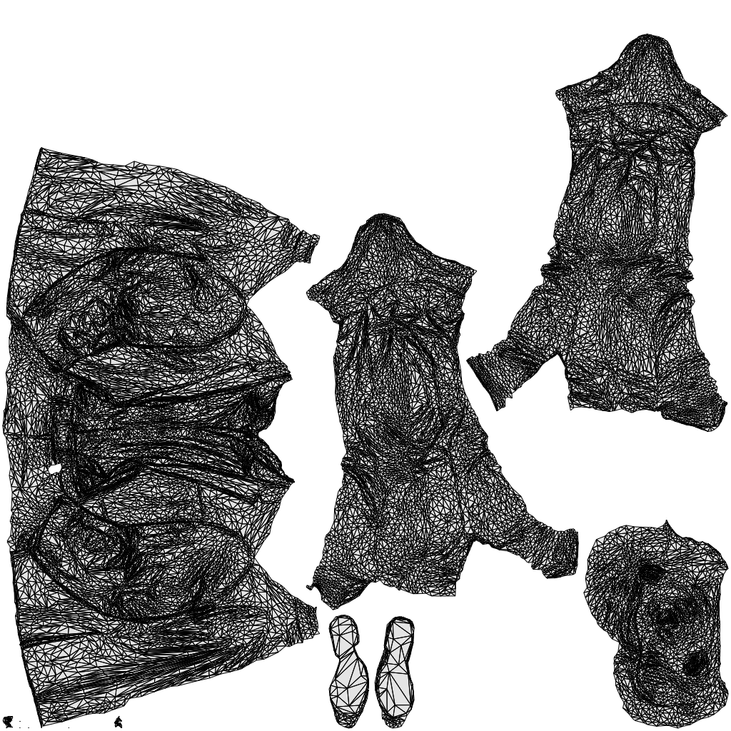 3D human model man business, photogrammetry scanned person for archviz, wireframe top-down view
