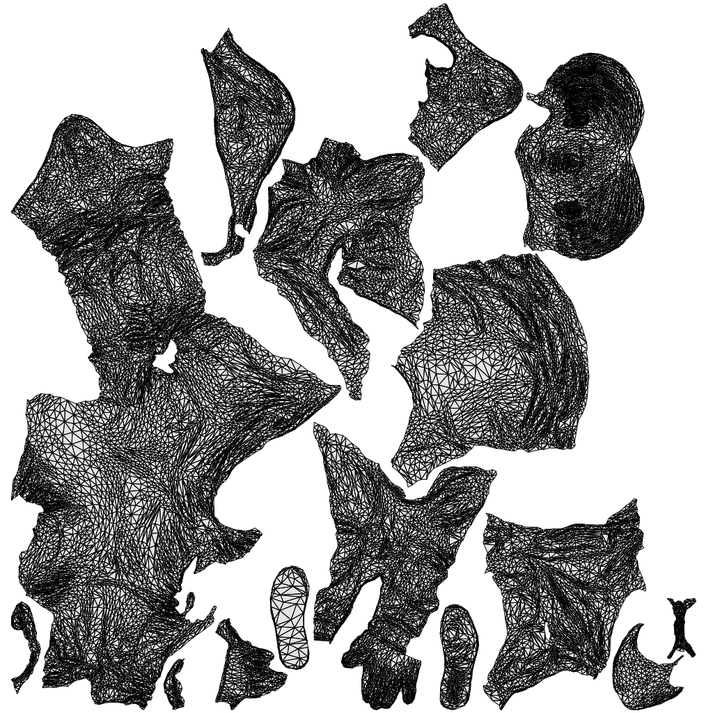3D scanned boy kids casual, photorealistic archviz people for Enscape and SketchUp, wireframe top-down view