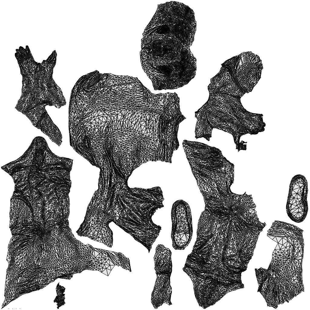 realistic 3D senior man casual sitting, scanned archviz people for Blender and 3ds Max, wireframe top-down view