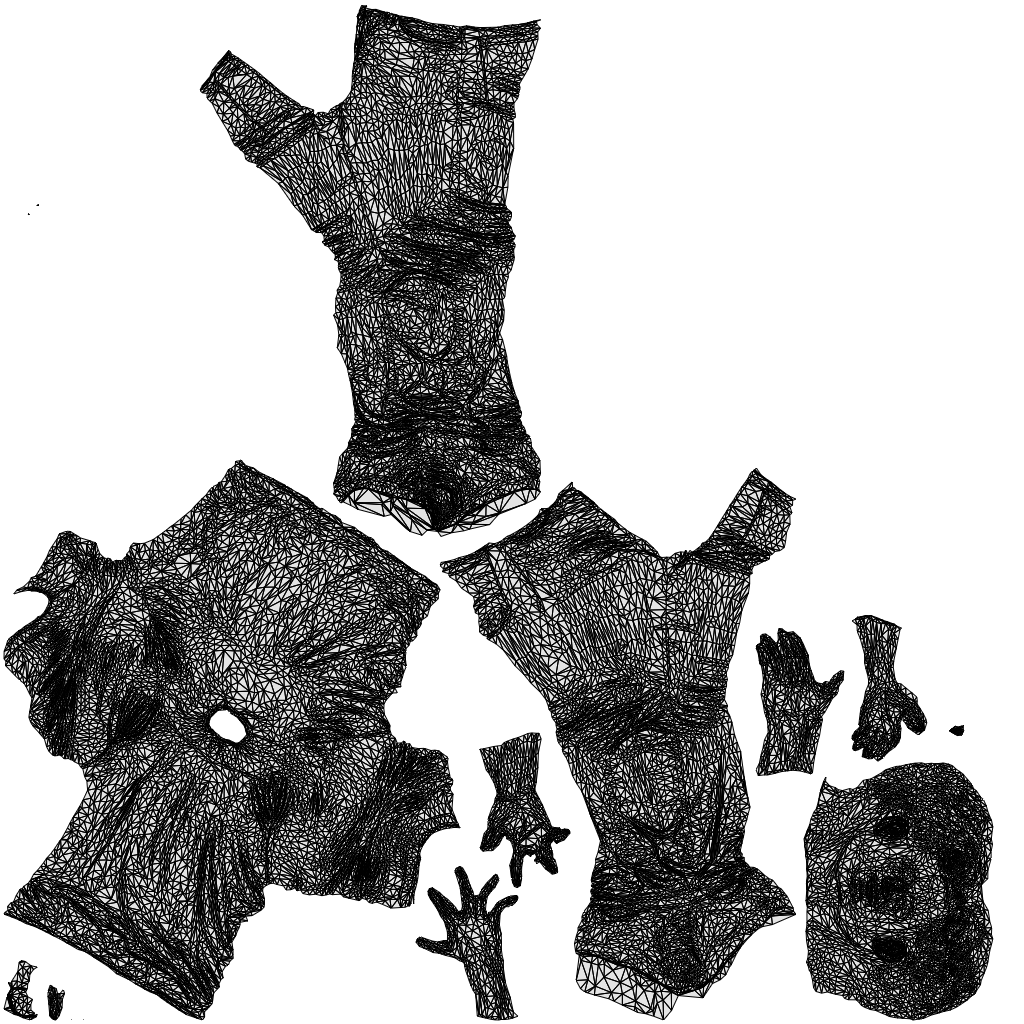 realistic 3D man casual standing, scanned archviz people for Blender and 3ds Max, wireframe top-down view