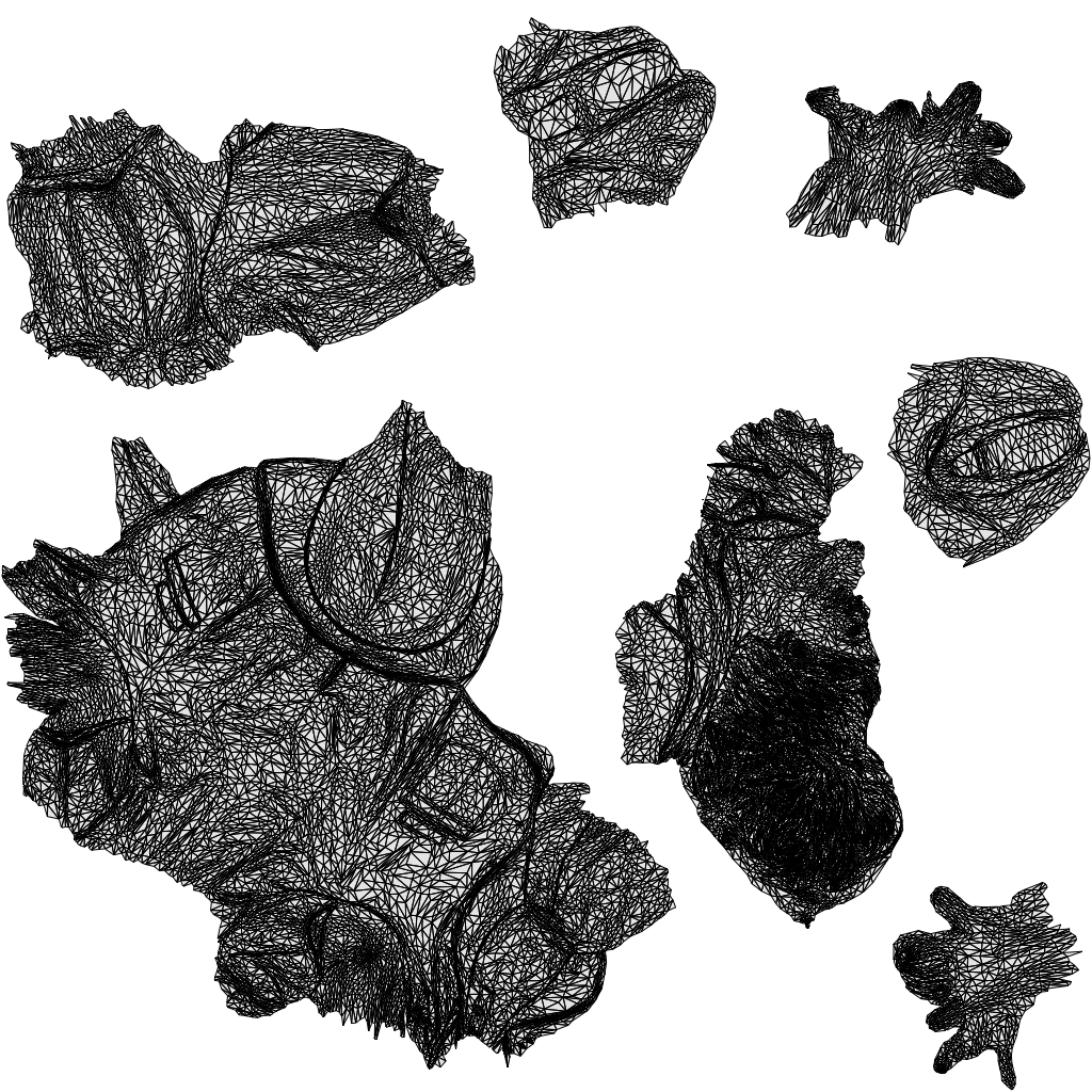 scanned 3D woman standing, photogrammetry people for Enscape and V-Ray, wireframe top-down view