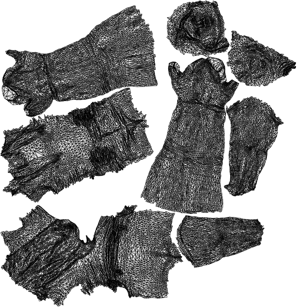 scanned 3D woman casual standing, photogrammetry people for Enscape and V-Ray, wireframe top-down view