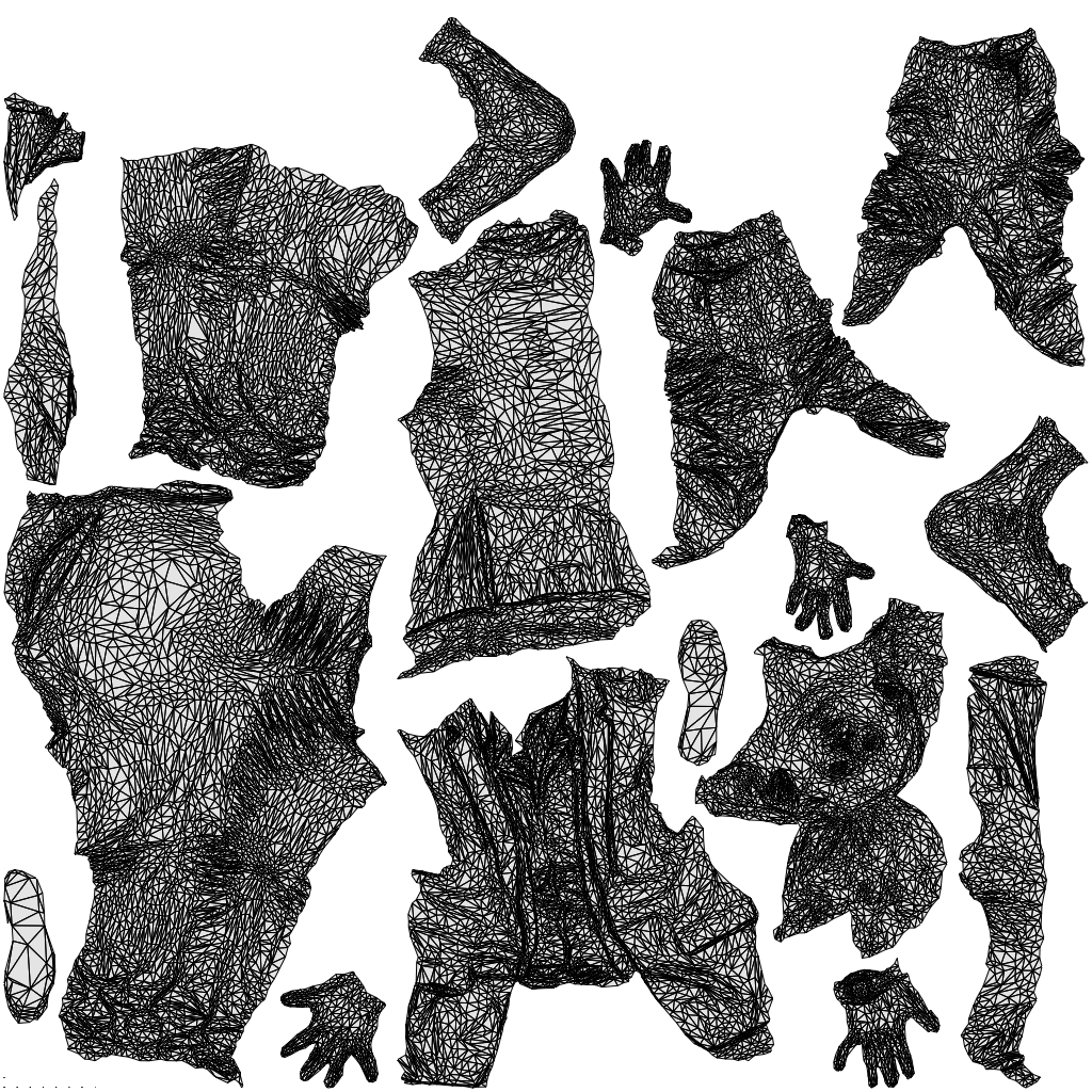 scanned 3D man business, photogrammetry people for Enscape and V-Ray, wireframe top-down view