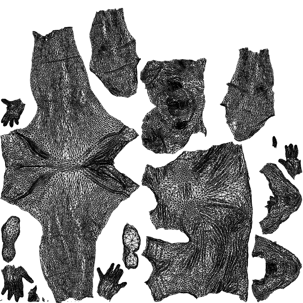 scanned 3D woman sport, photogrammetry people for Enscape and V-Ray, wireframe top-down view