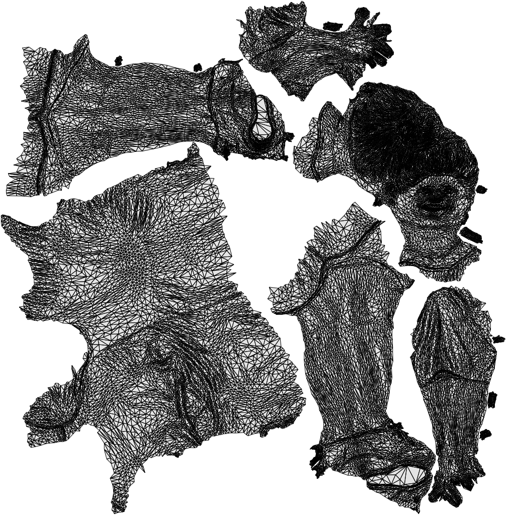 scanned 3D woman casual standing, photogrammetry people for Enscape and V-Ray, wireframe top-down view