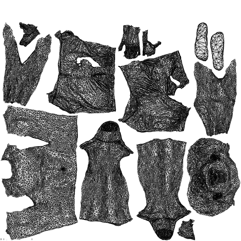 3D people model man pool, scanned human for 3ds Max rendering, wireframe top-down view