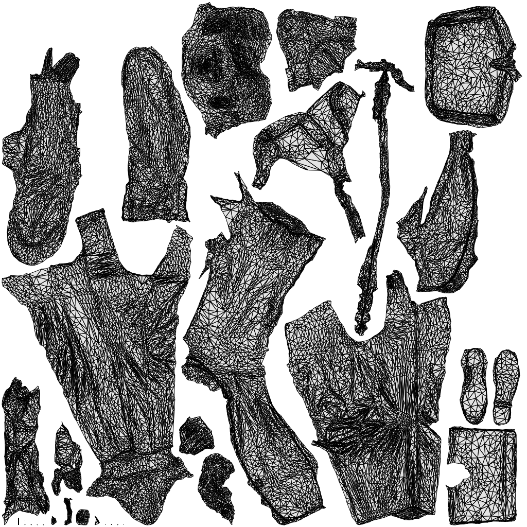 scanned 3D woman business walking, photogrammetry people for Enscape and V-Ray, wireframe top-down view