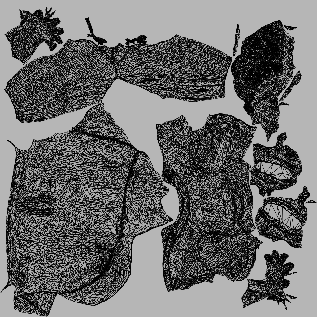 scanned 3D woman casual hospitality, photogrammetry people for Enscape and V-Ray, wireframe top-down view