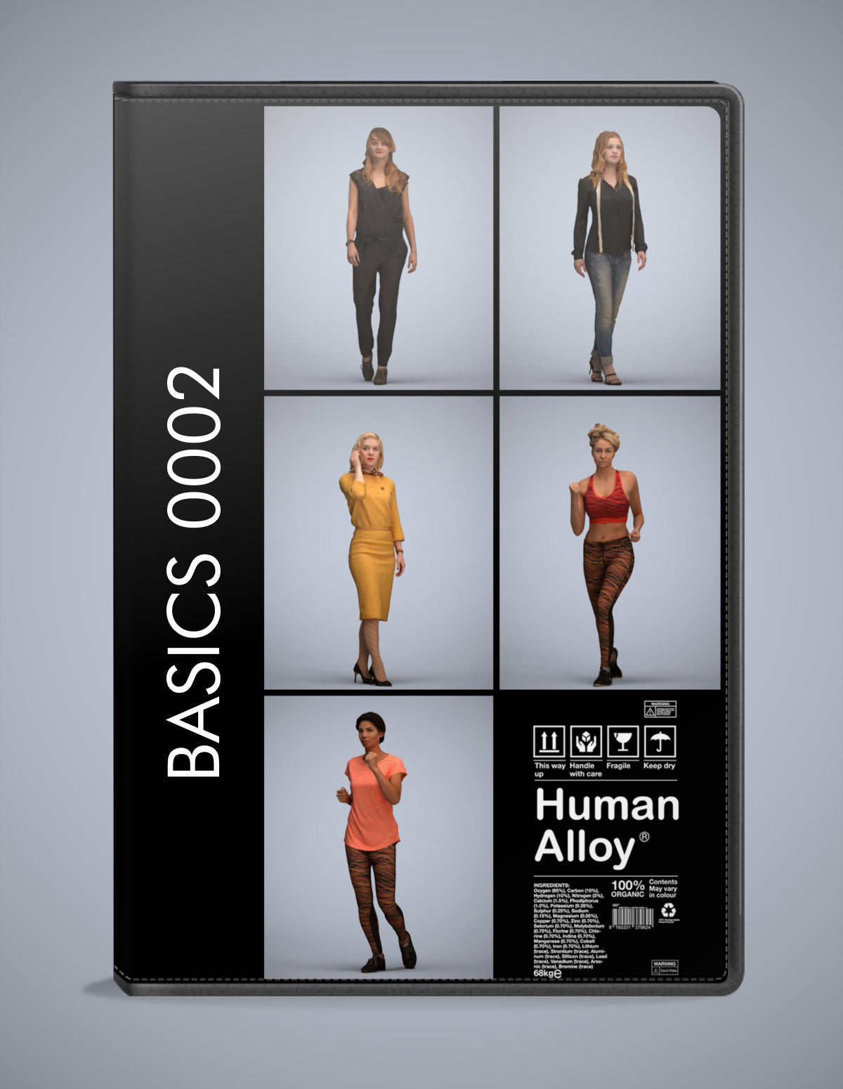 5x Scanned 3D People Bundle | Basics_0002 - Walking – HumanAlloy