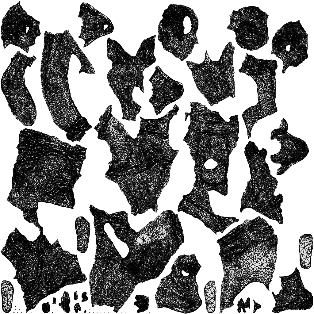 scanned 3D woman sitting, photogrammetry people for Enscape and V-Ray, wireframe top-down view